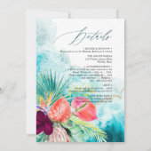 PixDezines Tropical Paradise Beach Wedding Kaart (Achterkant)