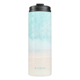 PixDezines Tropisch Beach Thermal Tumbler Thermosbeker