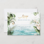 PixDezines Tropisch Oerwoud Foliage RSVP Kaart (Voorkant)