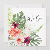 PixDezines Tropisch Paradijs Bloemen Loof Kaart (Achterkant)