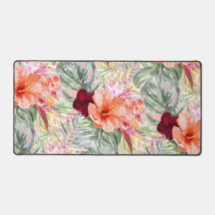 PixDezines Tropisch Paradijs Botanisch Patroon Bureaumat