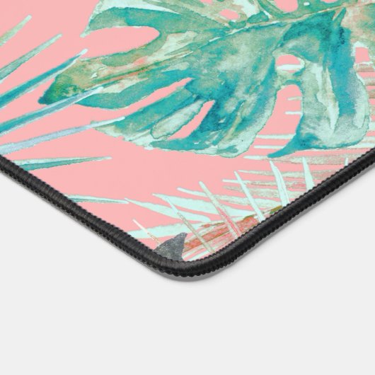 PixDezines Tropisch Paradijs Botanisch Patroon Bureaumat (Hoek)