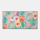 PixDezines Tropisch Paradijs Botanisch Patroon Bureaumat (Voorkant)