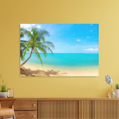 PixDezines tropisch paradijs Canvas Afdruk (Insitu (Woonkamer))