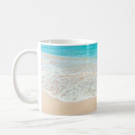 PixDezines Tropisch Paradijs Strand Kristalblauw Koffiemok (Links)