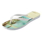 PixDezines  tropisch paradijs/strand Teenslippers (Schuin)