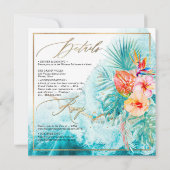 PixDezines Tropisch Paradijs Strandgolven Kaart (Achterkant)