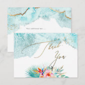 PixDezines Tropisch Paradise Beach Dank u Kaart (Voorkant / Achterkant)