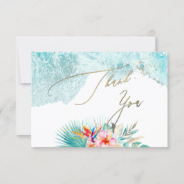 PixDezines Tropisch Paradise Beach Dank u Kaart