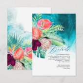 PixDezines Tropisch Paradise Beach - Gegevens Kaart (Voorkant / Achterkant)