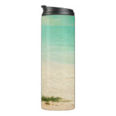 PixDezines Tropisch strand/Kokosnootboom/Palm Thermosbeker (Geroteerd rechts)