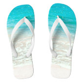 PixDezines tropisch strand Teenslippers (Voetbed)