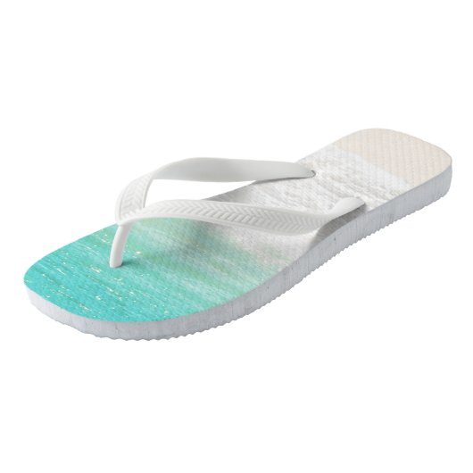 PixDezines tropisch strand Teenslippers (Schuin)