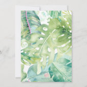 PixDezines Tropische Greenery sparen onze Datum Kaart (Achterkant)