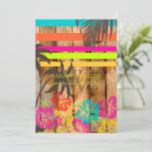 PixDezines tropische grunge/strandthema/DIY-kleure Kaart (Staand voorkant)