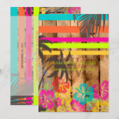 PixDezines tropische grunge/strandthema/DIY-kleure Kaart (Voorkant / Achterkant)