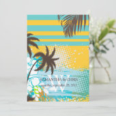 PixDezines tropische grunge/strandthema/DIY-kleure Kaart (Staand voorkant)