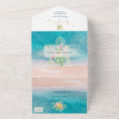 PixDezines Tropische Paradise Beach Event all in O One Uitnodiging (Buitenkant)