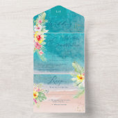 PixDezines Tropische Paradise Beach Event all in O One Uitnodiging (Binnen)