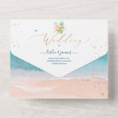 PixDezines Tropische Paradise Beach Event all in O One Uitnodiging (Achterkant)