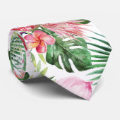 PixDezines Tropische paradise Floral Foliage Stropdas (Opgerold)