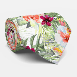 PixDezines Tropische paradise Floral Foliage Stropdas