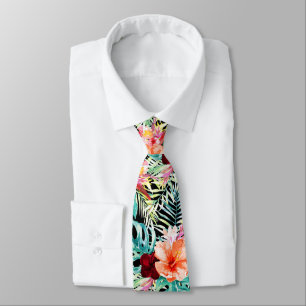 PixDezines Tropische paradise Floral Foliage Stropdas