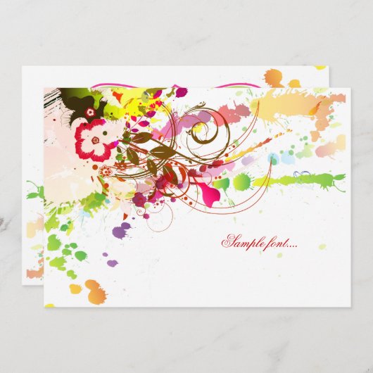 PixDezines tropische passie/diy achtergrondkleur Kaart (Voorkant / Achterkant)