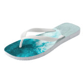 PixDezines tropische strandgolven Teenslippers (Schuin)