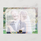 PixDezines Trouw Dank Je/Moderne Calligrafie Briefkaart (Achterkant)