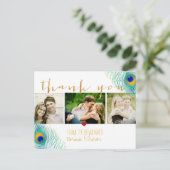 PixDezines trouw hartelijk dank/uilveer Aankondigingskaart (Staand voorkant)