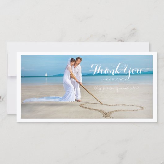 PixDezines trouwfoto dank je Bedankkaart (Voorkant)