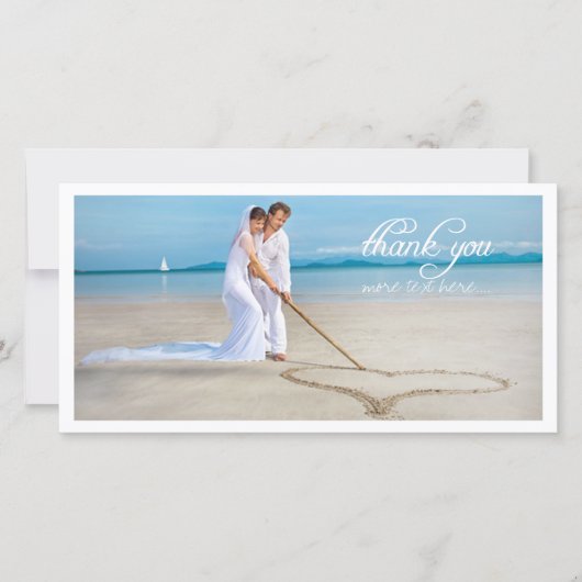 PixDezines trouwfoto dank je Bedankkaart (Voorkant)