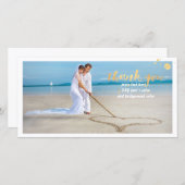 PixDezines trouwfoto dank u / DIY achtergrond Bedankkaart (Voorkant / Achterkant)