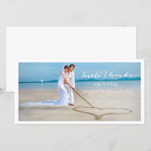 PixDezines trouwfoto DIY lettertype bedankt (Voorkant / Achterkant)