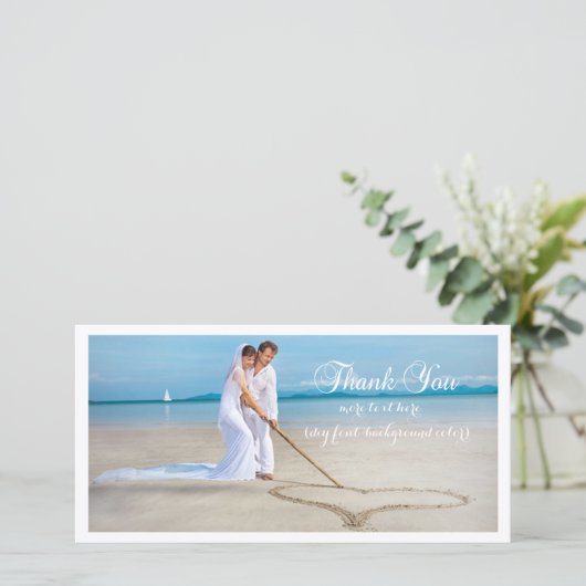 PixDezines trouwfoto DIY lettertype bedankt (Staand voorkant)