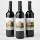 PixDezines Trouwfoto Wijnlabel Wijn Etiket (Flessen)