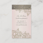 PixDezines Trouwplanner, titanium krullen Visitekaartje (Achterkant)