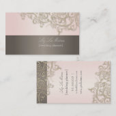 PixDezines Trouwplanner, titanium krullen Visitekaartje (Voorkant / Achterkant)