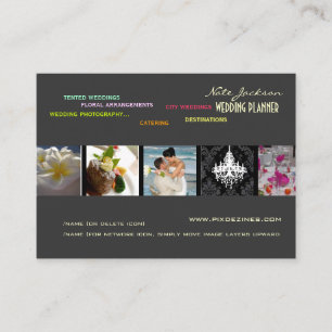 PixDezines trouwplanners/diy kleuren+fonts Visitekaartje