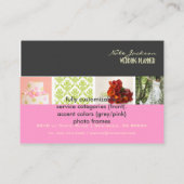 PixDezines trouwplanners/diy kleuren+fonts Visitekaartje (Achterkant)