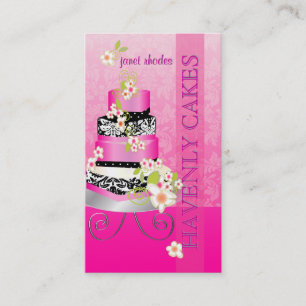 PixDezines trouwtaart/Bakkerij/diy kleur Visitekaartje