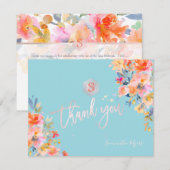 PixDezines Tuin Rozen Mitzvah Dank u✡ RSVP Kaartje (Voorkant / Achterkant)