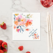 PixDezines Tuin Rozen, Sinaasappel Ombre Mitzvah Servet (Insitu)