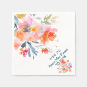 PixDezines Tuin Rozen, Sinaasappel Ombre Mitzvah Servet (Voorkant)