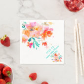 PixDezines Tuin Rozen, Tangerine Sinaasappel Mitzv Servet (Insitu)