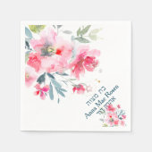 PixDezines Tuinrozen, Rode Ombre Mitzvah Servet (Voorkant)