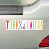 PixDezines Turks/DIY achtergrondkleur Bumpersticker (Op auto)