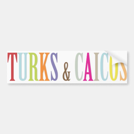 PixDezines Turks/DIY achtergrondkleur Bumpersticker (Voorkant)