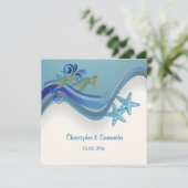 PixDezines turtles/honu+golven/diy achtergrond Kaart (Staand voorkant)